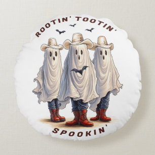 Rootin’ Tootin’ CowboySpöken Western Halloween Rund Kudde