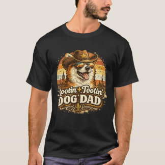 Rootin Tootin Hundpappa Cowboy T-Shirt Roligt Pres