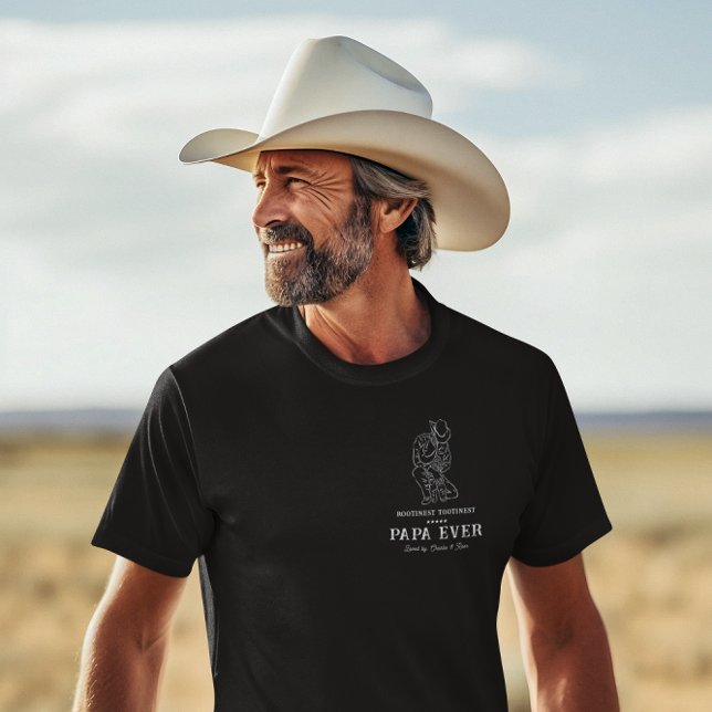Rootinest Tootinest | CowboyWestern Grandpa Pappa T Shirt (Skapare uppladdad)
