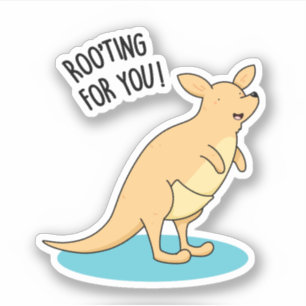 RooTing åt dig, unge Kangaroo Pun Klistermärken