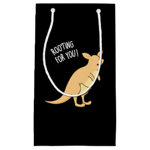 RooTing for You Funny Kangaroo Pun Mörk BG