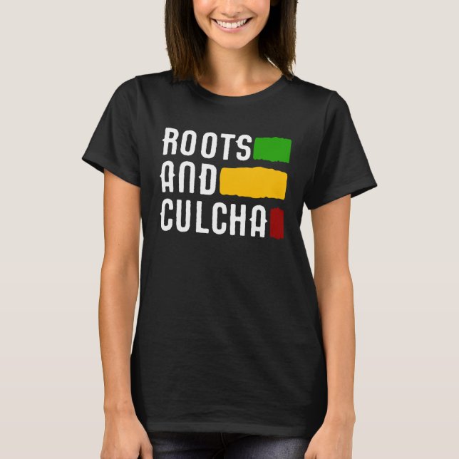 Roots And Culcha Rasta Colors Reggae T Shirt (Framsida)