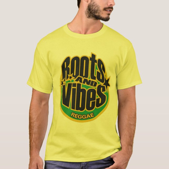 Roots And Vibes Reggae camiseta T Shirt (Framsida)