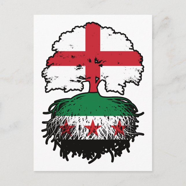Roots & Crown: England–Syria Tree Vykort (Framsida)