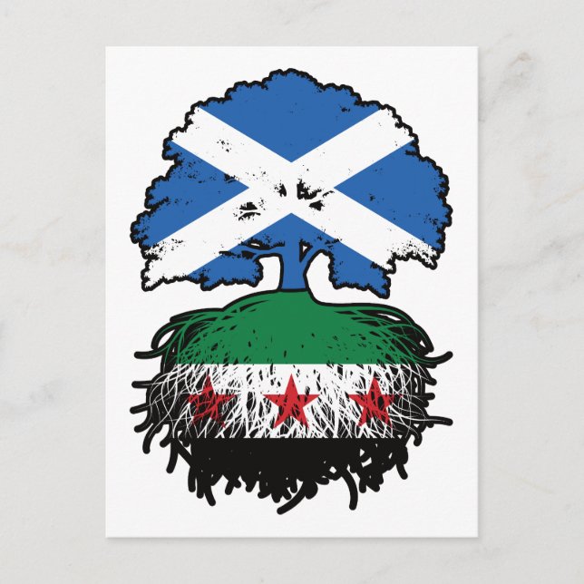 Roots & Crown: Scotland–Syria Tree Vykort (Framsida)