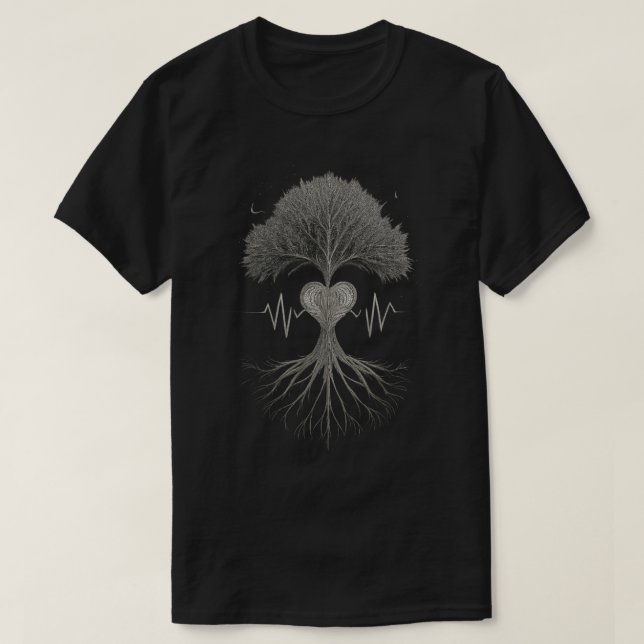 Roots of Life: The Heartbeat of Nature T Shirt (Design framsida)