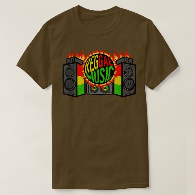 Roots Reggae Music Rasta T Shirt (Design framsida)