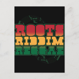 Roots Riddim Reggae Vykort