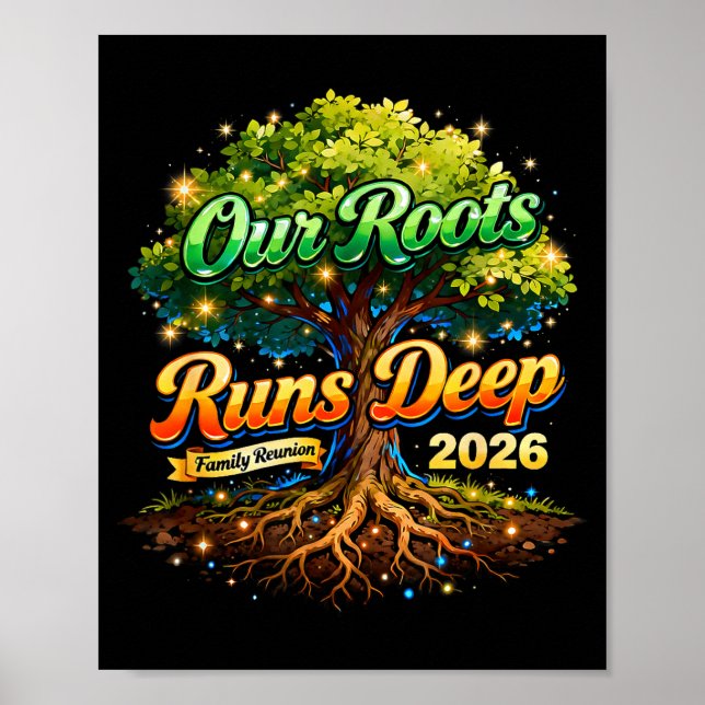 Roots Run Deep Familjesammankomst 2026 Minnen Poster (Framsidan)