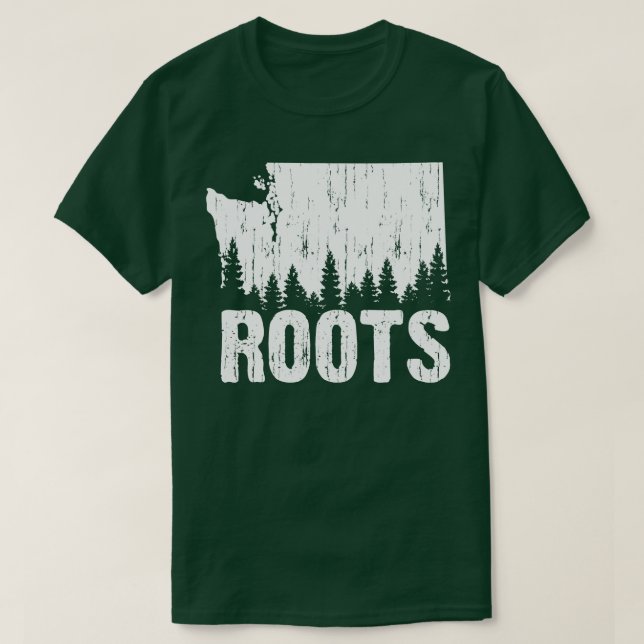 Roots Washington State Rustic T Shirt (Design framsida)