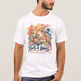 Roots & Waves Katt AAPI Collage Design T Shirt