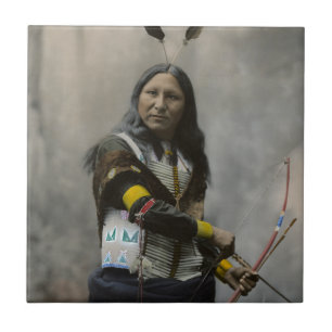 Rop på den Oglala Sioux indier 1899 Kakelplatta