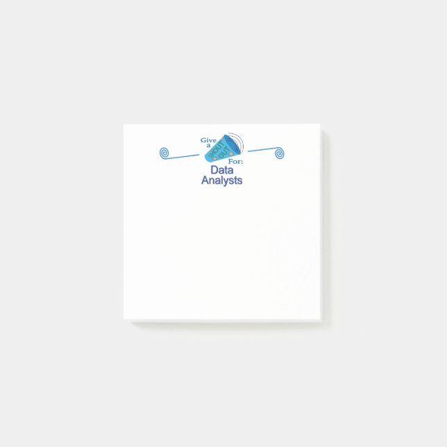 Rop ut för dataanalytiker post-it block (Framsida)