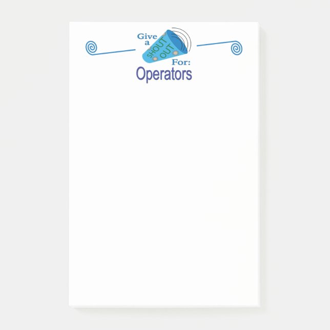 Rop Ut för Operatörer Post-it Block (Framsida)