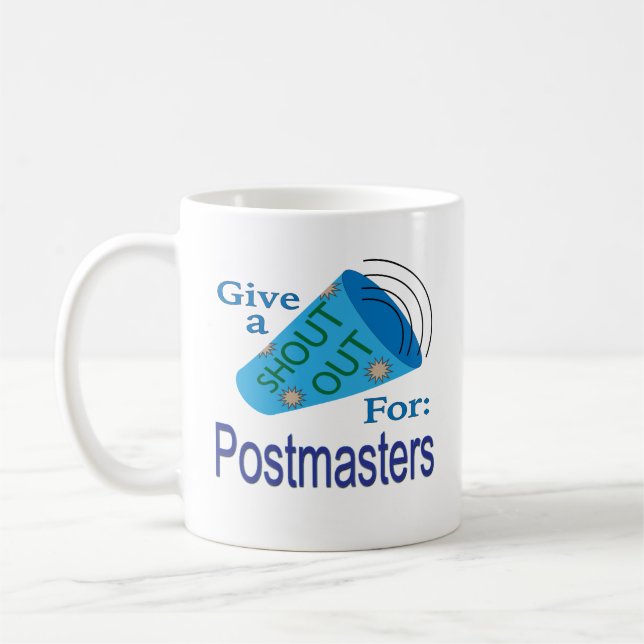 Rop ut för postmästare kaffemugg (Vänster)