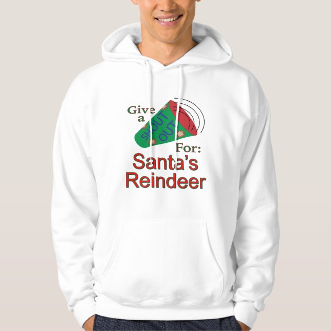 Rop ut för Santas renar Hoodie (Framsida)