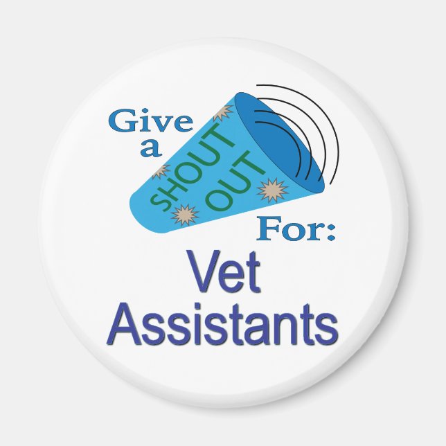 Rop ut för veterinärassistenter magnet (Framsidan)
