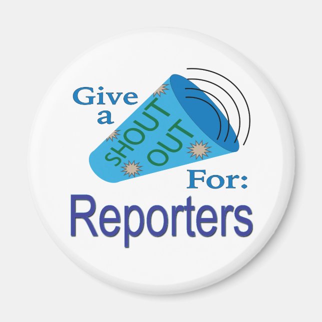 Rop ut till reportrar magnet (Framsidan)