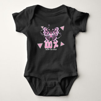 Ropa para bebé " 100% hecho con amor" t shirt
