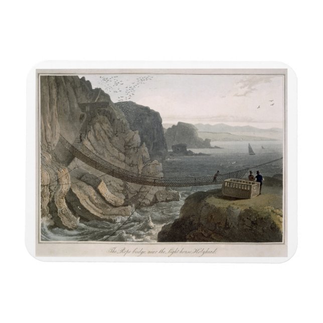 Rope Bridge nära fyren, Holyhead, från Magnet (Horisontell)