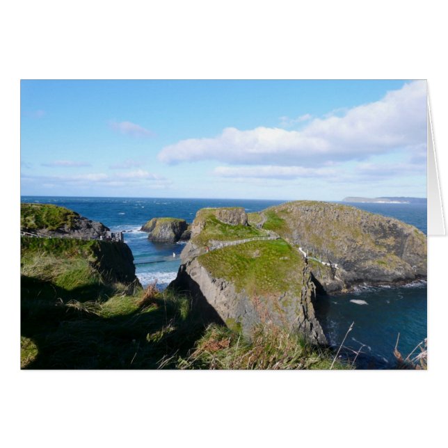 Rope bridge vid Carrick-a-Rede (N. Ireland) Hälsningskort (Framsidan Horizontal)