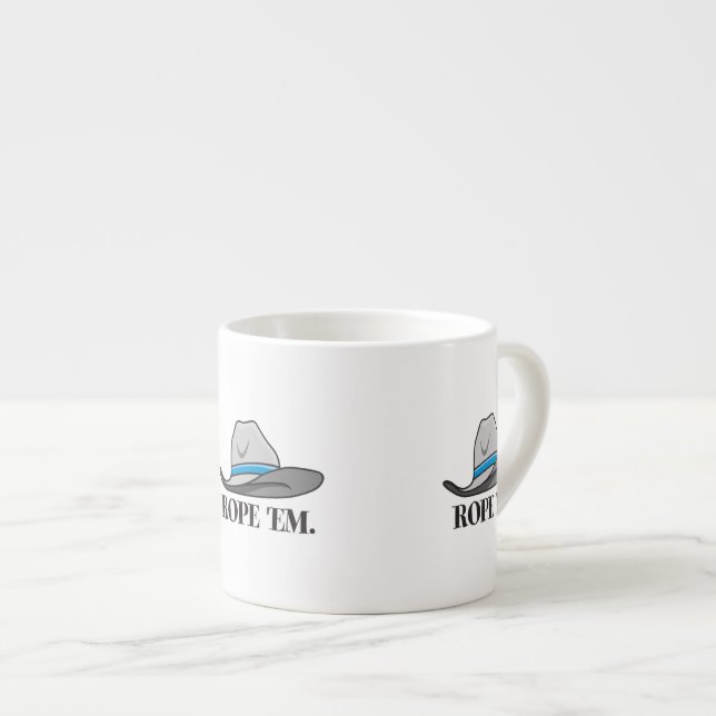 Rope dem den westerna rodeoen espressomugg (Framsida höger)