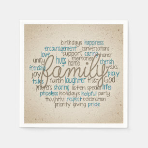 Rope Design Family Ord Cloud Pappersservett