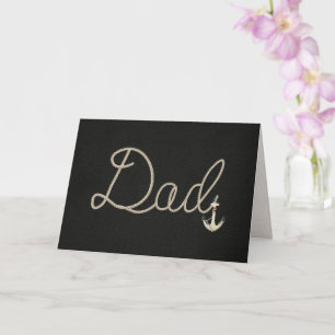 Rope-design med ankare Pappa Birthday Kort