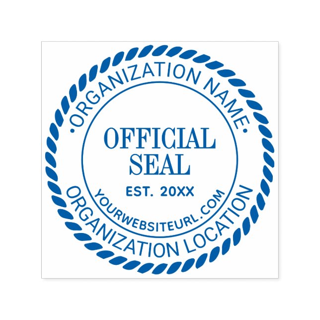 Rope Generic Officiell Seal Namn Loc URL Est Självfärgande Stämpel (Design)