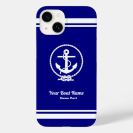 Rope och Anchor Nautical Navy Blue