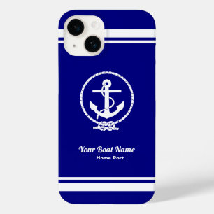 Rope och Anchor Nautical Navy Blue