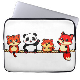 Rope Parade: Cat, Panda, Hamster & Fox Laptop Fodral