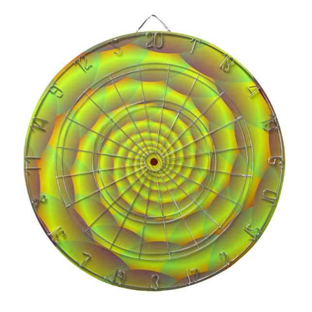 Rope-tunneln för Dartboard-kokt Gult Piltavla (Framsidan)
