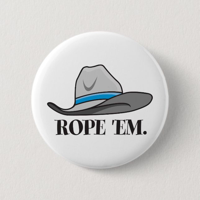 Rope'em cowboyredskap knapp (Framsida)