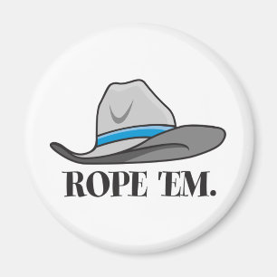 Rope'em cowboyredskap magnet