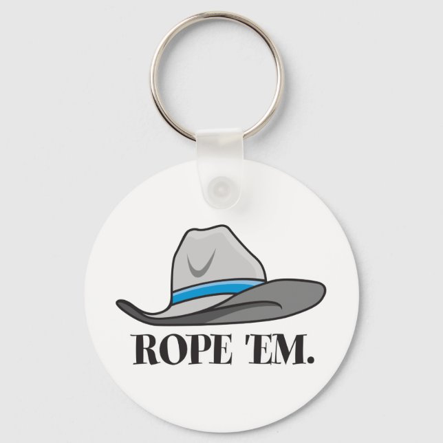 Rope'em cowboyredskap nyckelring (Framsida)