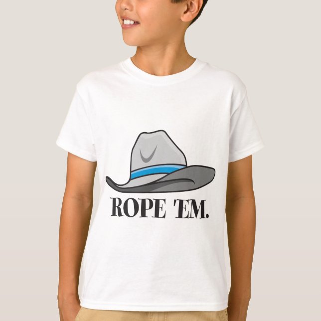 Rope'em cowboyredskap t-shirt (Framsida)