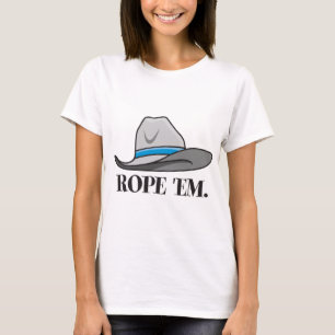 Rope'em cowboyredskap tee shirt