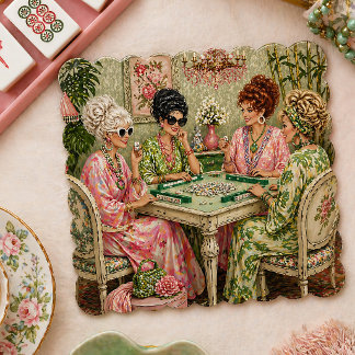 Roper Romp Mahjong Party Coaster Underlägg Papper
