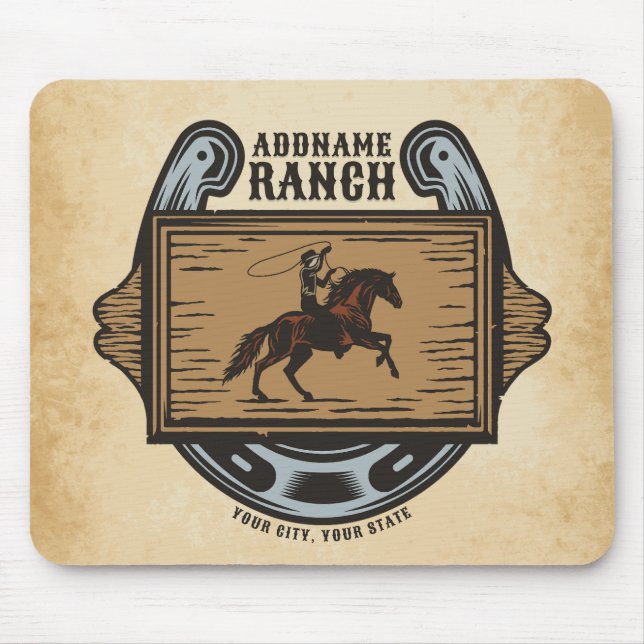 Roping Cowboy ADD NAMN Western Family Horse Ranch Musmatta (Framsidan)
