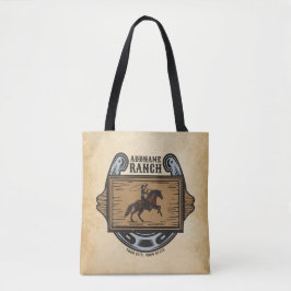 Roping Cowboy ADD NAMN Western Family Horse Ranch Tygkasse