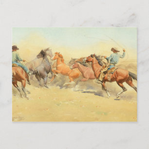 Roping Horses, 1945 av Maynard Dixon Vykort