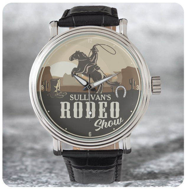 Roping Roundup Cowboy Rodeo Show Personlig Armbandsur (Skapare uppladdad)