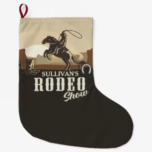 Roping Roundup Western Rodeo Show-Personlig Stor Julstrumpa