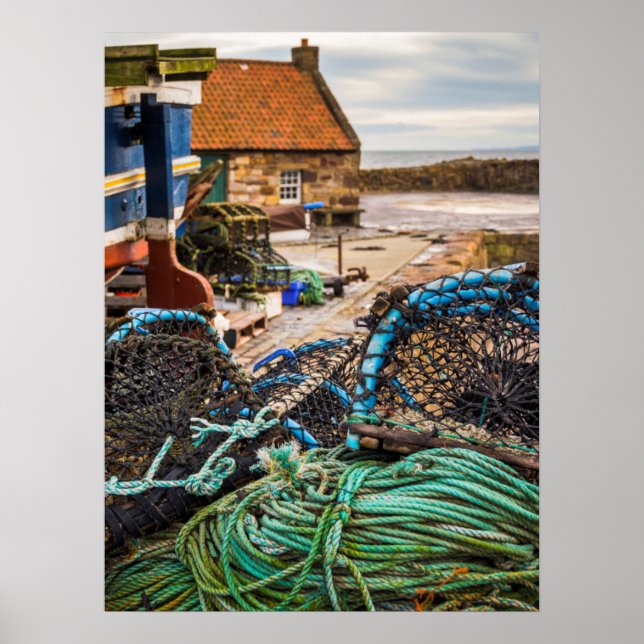 Ropor och sidobalkar | Pittenweem, Skottland Poster (Framsidan)