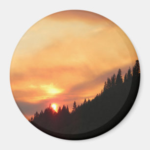 Ropsolnedgång över bergen... magnet