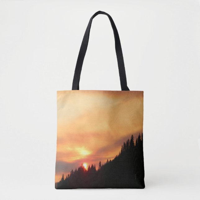 Ropsolnedgång över bergen... tygkasse (Framsida)