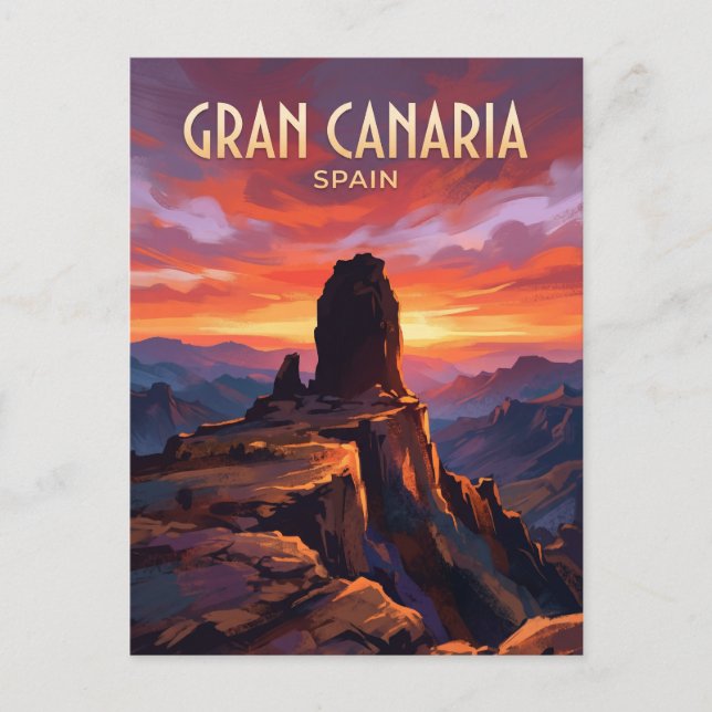 Roque Nublo Spanien Vykort (Framsida)