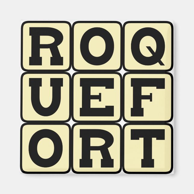 Roquefort, fransk blåost magnet (Framsidan)