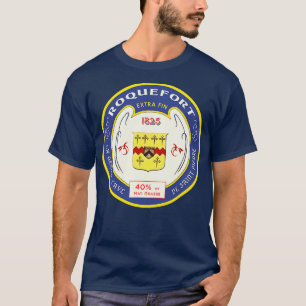 Roquefort Vintage Francophile Cheese Label T Shirt